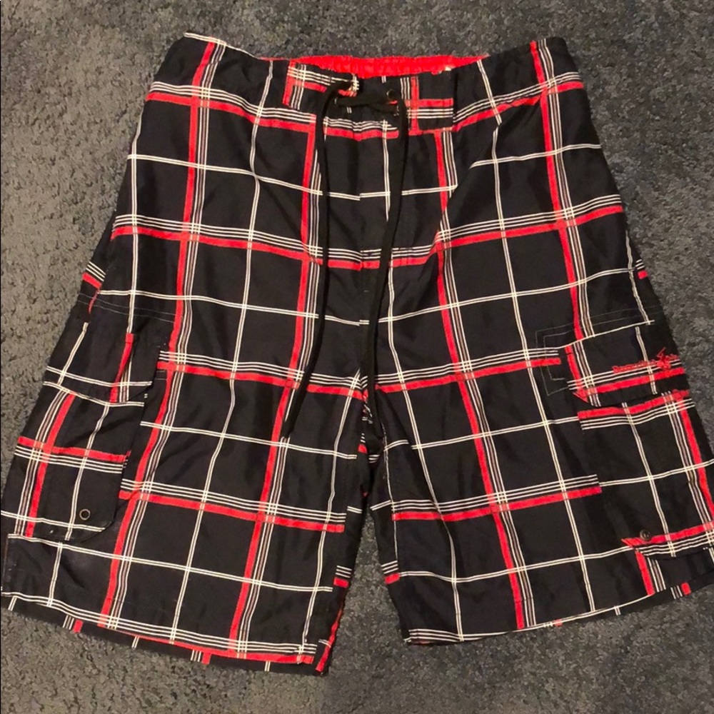 Polo Club Plaid Swim Trunks